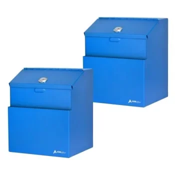 Adir Office Wall Mount Steel Locking Suggest Box Blue