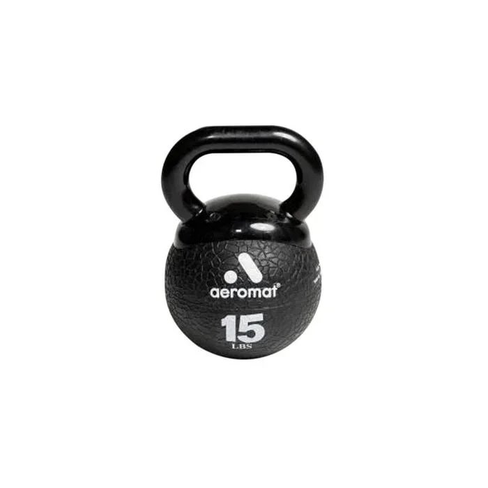 Aeromat Elite Mini Kettlebell, 15 Pounds, Black
