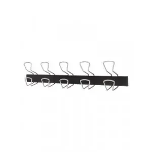 Alba 5 Double Hook Coat Hanger Wall Mounted Black/Metal – PMPRO5M