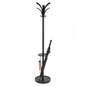 Alba Brio Coat Stand 6 Coat Hooks and 3 Accessory Hooks Black – PMBRIO N