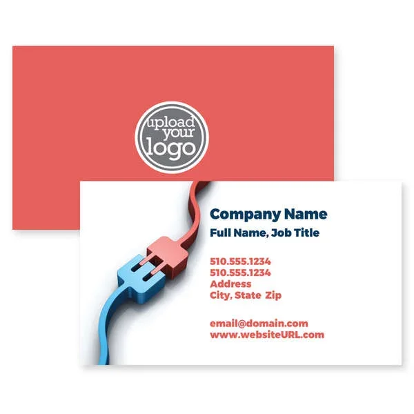 All Charged Up Business Card 2×3-1/2 Rectangle Horizontal
