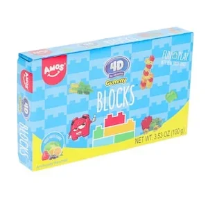 Amos 4D Blocks Gummy Candies, 3.5-oz.