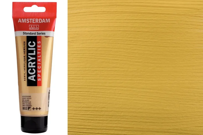 Amsterdam Standard Acrylic Colors, 120 mL, Metallic Light Gold
