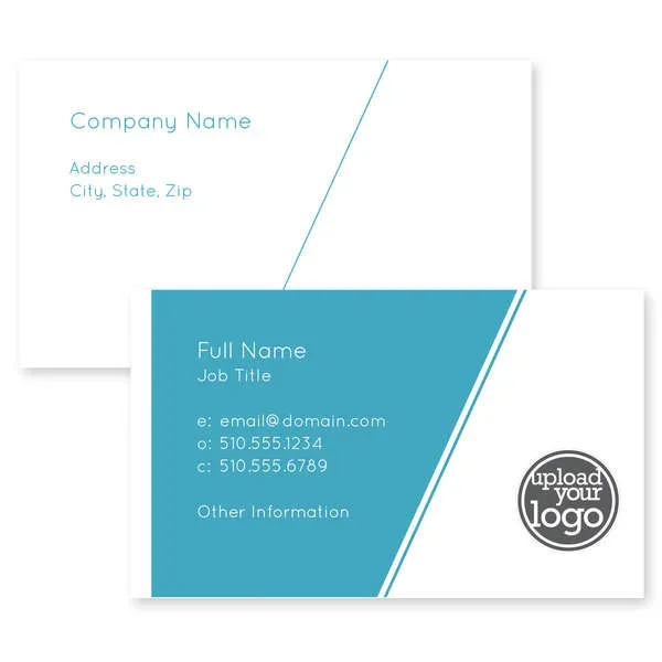Angular Lines Business Card 2×3-1/2 Rectangle Horizontal
