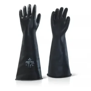 Ansell Industrial Latex Medium Weight 17 Gauntlet Black 08