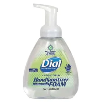 Antibacterial Foam Hand Sanitizer, 15.2 Oz Pump Bottle, Fragrance-Free, 4/Carton