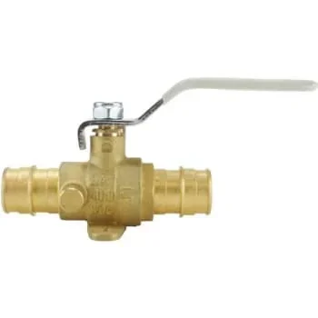 Apollo 3/4″ Brass Pex-A Barb Ball Valve With Drain And Mounting Pad