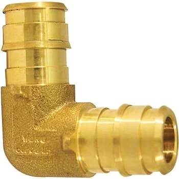 Apollo PEX-A Barb 90-Degree Elbow Fitting, 1/2″, Brass