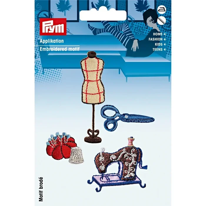 Applique, Assorted Sewing Motifs, 4 pc