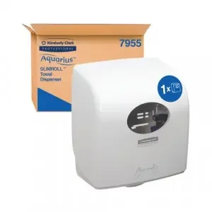 Aquarius Slimroll Rolled Hand Towel Dispenser – White/NEW 7955