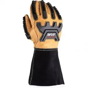 Arco Long-Cuff Leather Cut-Resistant Impact Gloves L