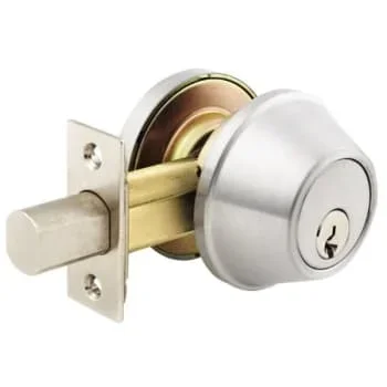 Arrow D Series Grade 1 Classroom Deadbolt, A Keyway, Bright Chrome