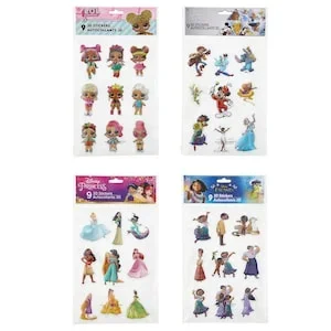 Assorted Disney & LOL Surprise 3D Stickers
