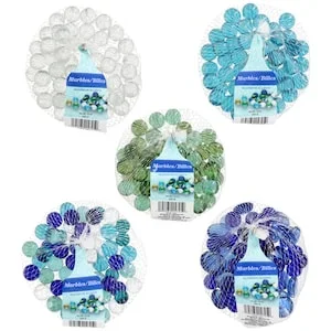 Assorted Round Decorative Glass Marbles, 10-oz.