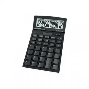 Aurora 12 Digit Desktop Calculator with Adjustable Display Black – DT920P