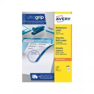 Avery 3489 Multipurpose Labels, 70 x 29.7 mm, Permanent, 30 Labels Per Sheet, 3000 Labels Per Pack