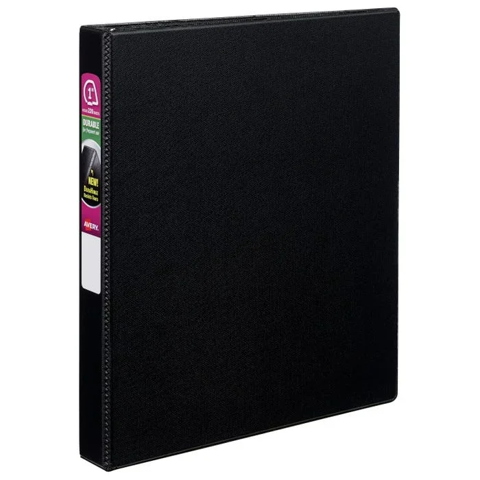 Avery Durable Binder, 1 Inch Slant Ring, Black