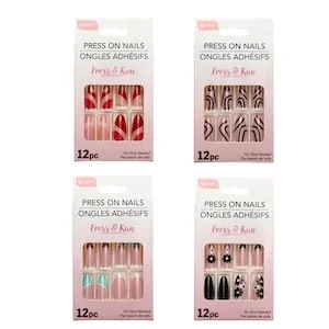 B Color Press On Nails, 12-ct.