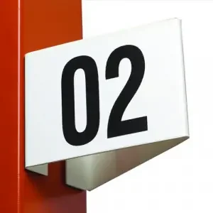 Beaverswood Aisle Marker Magnetic Angled Design 95x130mm White AM1TM/W