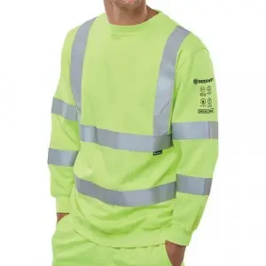 Beeswift ARC Compliant High Visibility Sweatshirt Saturn Yellow 4XL CARC8SY4XL