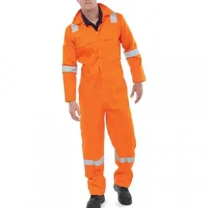 Beeswift Burgan Boilersuit Fire Retardant Anti-Static Orange 40 CFRASBBSOR40