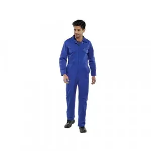 Beeswift Click Polycotton Boilersuit Royal Blue 32 Inch PCBSR32