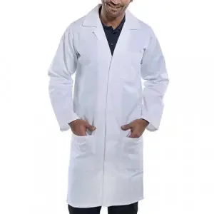 Beeswift Click Polycotton Warehouse Coat White Size 48 PCWCW48