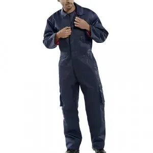Beeswift Click Quilted Boilersuit Navy Blue 44 QBSN44