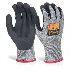 Beeswift Glovezilla Nitrile Palm Coated Glove Grey 2XL (Pair)