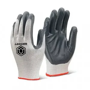 Beeswift Nitrile Palm Coated Polyester Grey X Large (Pack 10 Pairs) – EC7NGYXL