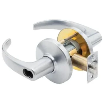 Best® 9k Series Office Function Cylindrical Lockset, 14 Lever, Satin Chrome