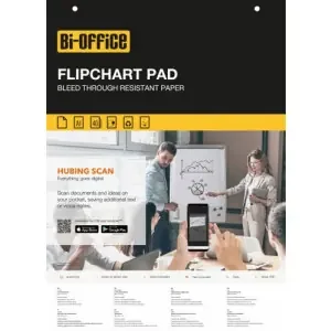 Bi-Office Flipchart Pad Plain A1 40 Sheets (Pack 5) – FL0125101