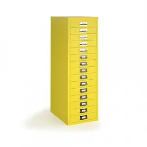 Bisley multi drawers with 15 drawers – yellow