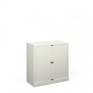 Bisley systems storage low tambour cupboard 1000mm high – white