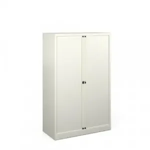 Bisley systems storage medium tambour cupboard 1570mm high – white