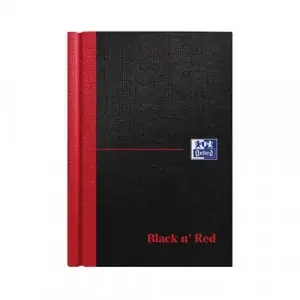 Black n‘ Red Casebound Hardback Notebook 192 Pages A6 (Pack of 5) 100080429