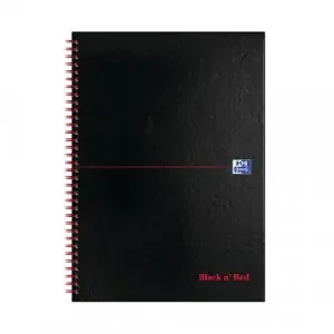Black n‘ Red Wirebound A-Z Hardback Notebook A4 (Pack of 5) 100080232