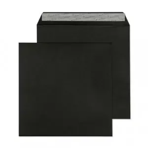 Blake Colour Jet Black Peel & Seal Square Wallet 160x160mm 120gsm Pack 500 Code 614
