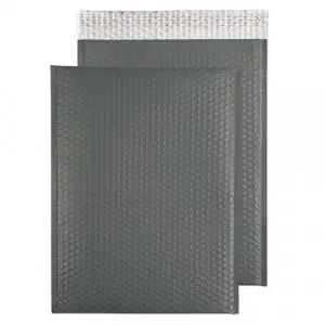 Blake Colour Packaging Graphite Grey Peel and Seal Metallic Bubble 450 x 324mm 70Mu Pack 50 Code MTGG450