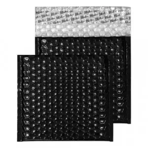 Blake Colour Packaging Oil Black Peel and Seal Metallic Bubble 165 x 165mm 70Mu Pack 100 Code MBB165