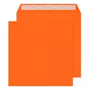Blake Colour Pumpkin Orange Peel & Seal Square Wallet 220x220mm 120gsm Pack 250 Code 505