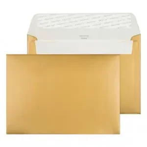 Blake Creative Shine Metallic Gold Peel & Seal Wallet 114X162mm 130Gm2 Pack 500 Code 113 3P