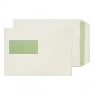 Blake Environmental Natural White Window Self Seal Pocket 229x162mm 90gsm Pack 500 Code RE3831