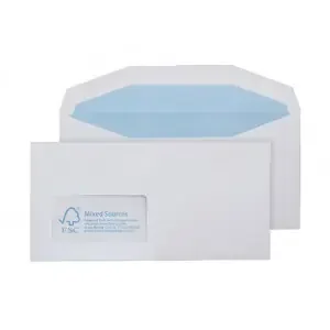 Blake Environmental White Window Gummed Mailer 114x229mm 90gsm Pack 1000 Code FSC374