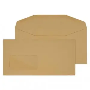 Blake Everyday Manilla Window Gummed Mailer 114x229mm 80gsm Pack 1000 Code 2704