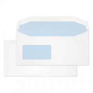 Blake Everyday White Window Gummed Mailer 114x229mm 110gsm Pack 500 Code 3077REV