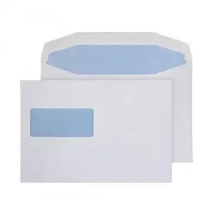 Blake Everyday White Window Gummed Mailer 162x238mm 90gsm Pack 500 Code W154
