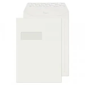 Blake Premium Business Brilliant White Wove Window P&S Pocket 324X229 120G Pk250 Code 37892 3P