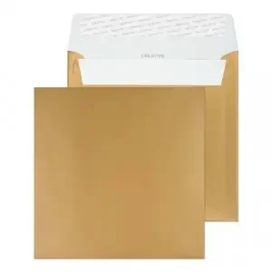 Blake Shine Metallic Gold Peel & Seal Square Wallet 160x160mm 130gsm Pack 500 Code M613