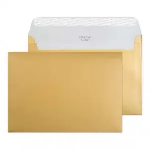 Blake Shine Metallic Gold Peel & Seal Wallet 162x229mm 130gsm Pack 25 Code 45313
